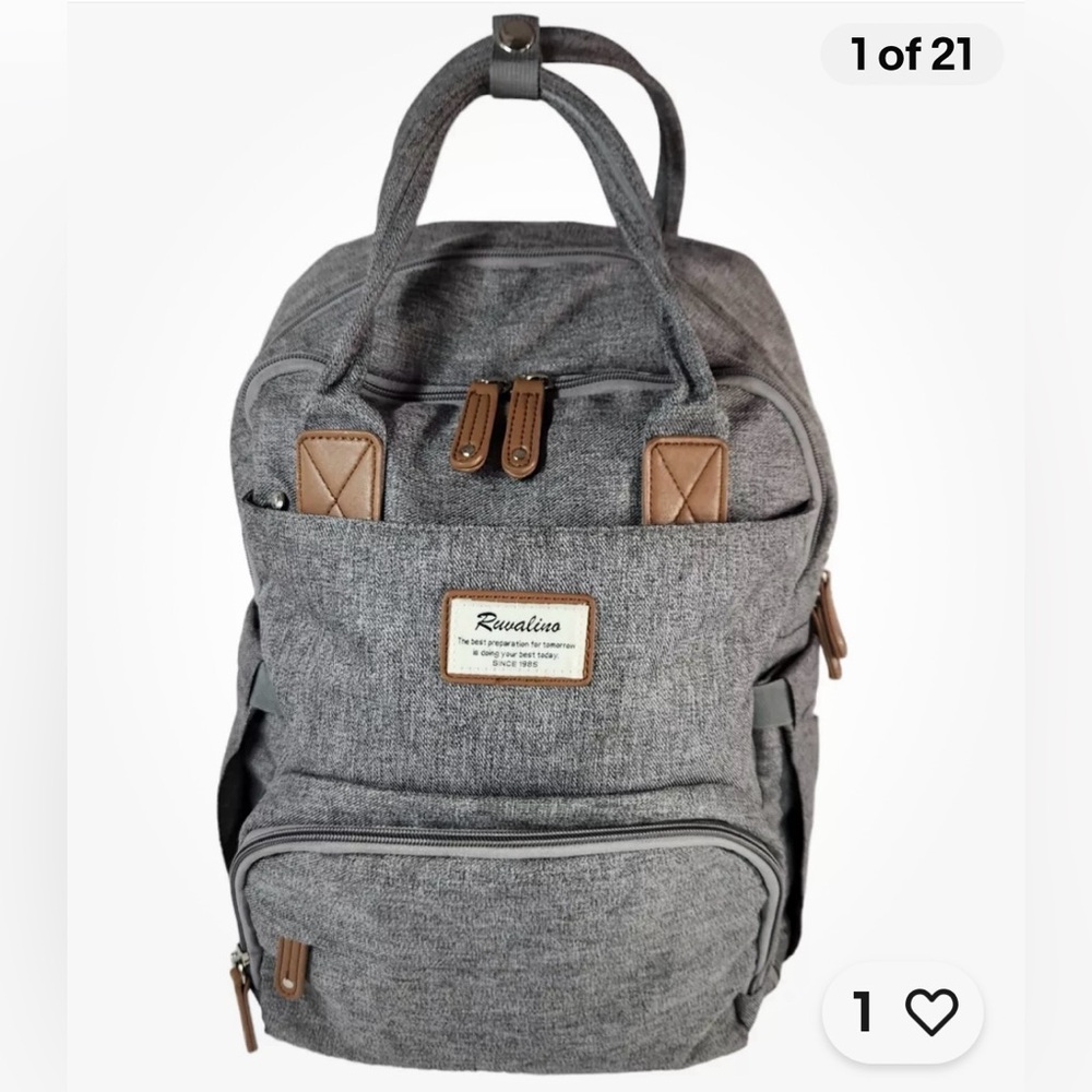 Ruvalino baby bag / backpack dark grey unisex can also be a travel bag read